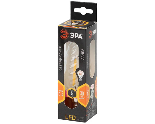Лампа светодиодная филаментная ЭРА E14 5W 2700K прозрачная F-LED BTW-5W-827-E14 Б0027935 Лампа светодиодная филаментная ЭРА E14 5W 2700K прозрачная F-LED BTW-5W-827-E14 Б0027935