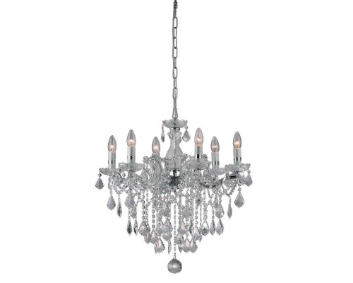 Подвесная люстра Ideal Lux Florian SP6 Cromo 035628 Подвесная люстра Ideal Lux Florian SP6 Cromo 035628