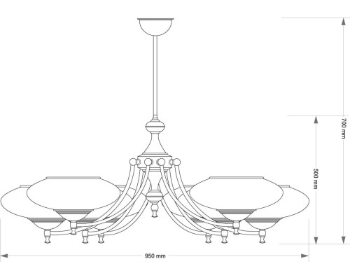 Подвесной светильник KUTEK San Marino Klosz SAN-ZW-8(P)CR