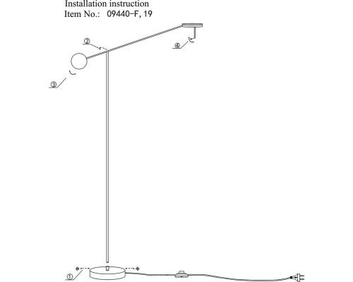 Торшер Kink Light Некси 09440-F,19(4000K) Торшер Kink Light Некси 09440-F,19(4000K)