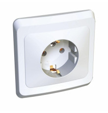 Розетка 2К+З Systeme Electric Этюд 16A 250V белая PC16-003B
