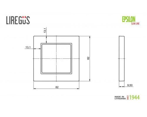 Рамка 1-постовая Liregus Epsilon антрацит 28-1201 Рамка 1-постовая Liregus Epsilon антрацит 28-1201
