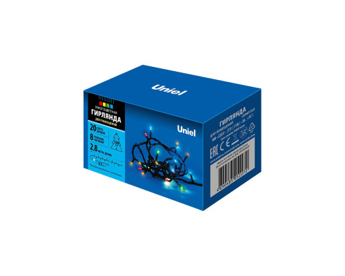 Светодиодная гирлянда Uniel 220V разноцветный ULD-S0280-020/DGA Multi IP20 11092 Светодиодная гирлянда Uniel 220V разноцветный ULD-S0280-020/DGA Multi IP20 11092