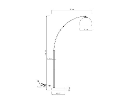 Торшер Moderli Arco V10993-F