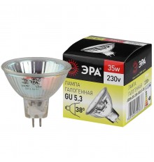 Лампа галогенная ЭРА GU5.3 35W 2700K прозрачная GU5.3-JCDR (MR16) -35W-230V-CL C0027363