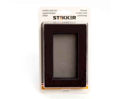 Рамка 2-модульная Stekker Катрин шоколад GFR00-7012-04 39569 Рамка 2-модульная Stekker Катрин шоколад GFR00-7012-04 39569