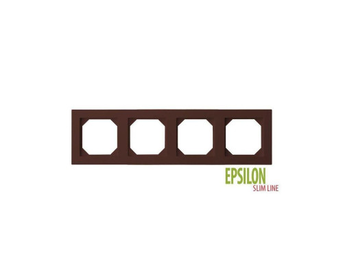Рамка 4-постовая Liregus Epsilon коричневый 28-154 Рамка 4-постовая Liregus Epsilon коричневый 28-154