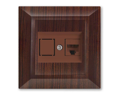 Розетка LAN Vesta-Electric Roma Mebel коричневый FRZCW010101FRN Розетка LAN Vesta-Electric Roma Mebel коричневый FRZCW010101FRN