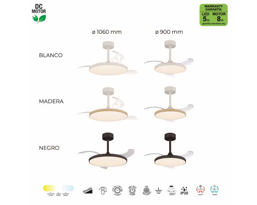 Люстра-вентилятор Mantra SLIM FAN mini 9056