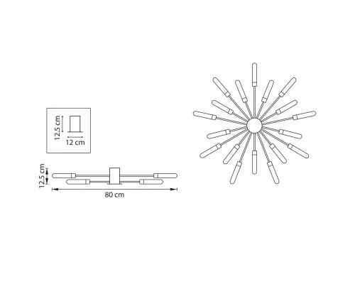 Потолочная люстра Lightstar Ragno 732183