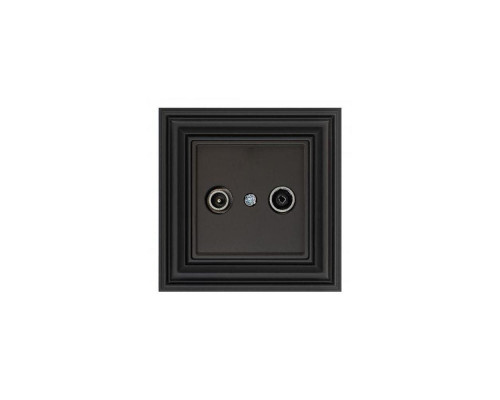 ТВ-розетка проходная TV/R Liregus Retro черный матовый 29-229