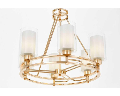 Подвесная люстра Lumina Deco Marietta LDP 8025-6 F.GD+WT Подвесная люстра Lumina Deco Marietta LDP 8025-6 F.GD+WT