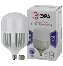 Лампа светодиодная сверхмощная ЭРА E27/E40 120W 6500K матовая LED POWER T160-120W-6500-E27/E40 Б0049104