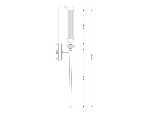 Настенный светильник KUTEK CANTU CAN-K-1(ZM)SZ/50 Настенный светильник KUTEK CANTU CAN-K-1(ZM)SZ/50