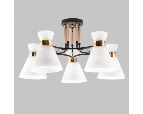 Потолочная люстра IMEX MD.5692-5-S-COFFEE+FGD Потолочная люстра IMEX MD.5692-5-S-COFFEE+FGD