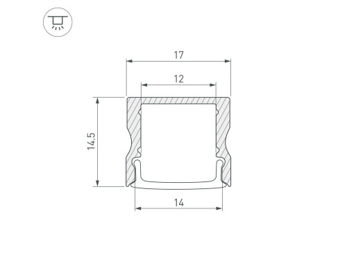 Профиль Arlight LINE-1715-2000 WHITE 044259 Профиль Arlight LINE-1715-2000 WHITE 044259