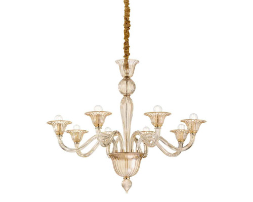 Подвесная люстра Ideal Lux Brigitta SP8 Ambra 199412 Подвесная люстра Ideal Lux Brigitta SP8 Ambra 199412