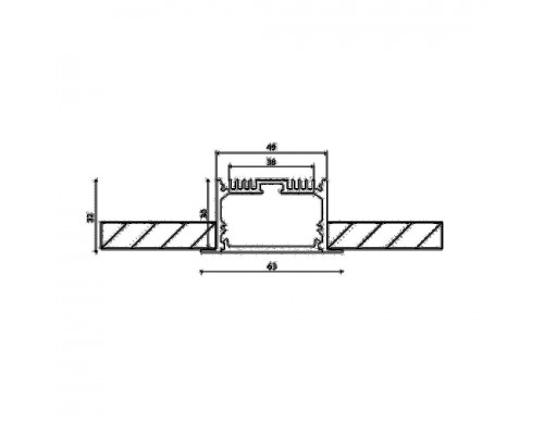 Профиль встраиваемый DesignLed LE.6332 001078