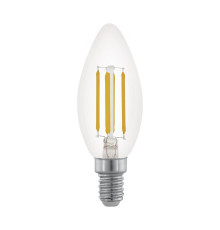 Лампа светодиодная филаментная диммируемая Eglo E14 3,5W 2700К прозрачная 11704