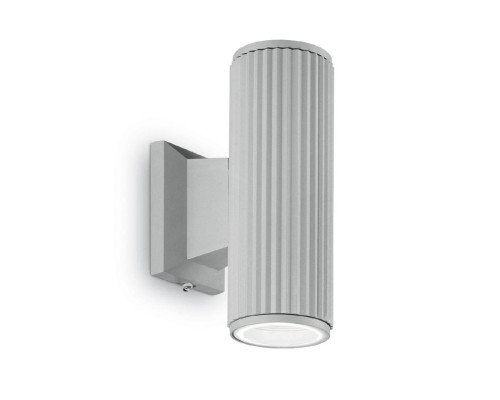 Уличный настенный светильник Ideal Lux Base AP2 Grigio 129440 Уличный настенный светильник Ideal Lux Base AP2 Grigio 129440