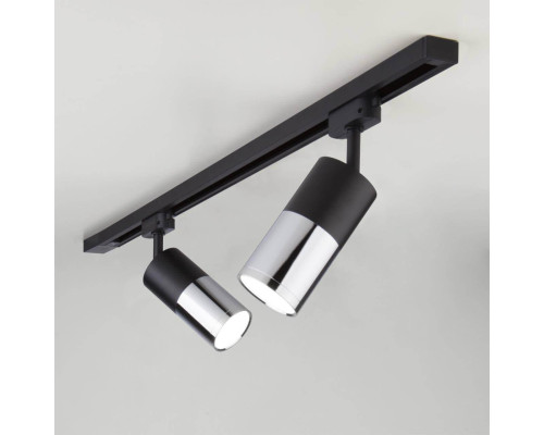 Трековый светодиодный светильник Elektrostandard Avantag черный матовый/хром 6W LTB27 a040961 Трековый светодиодный светильник Elektrostandard Avantag черный матовый/хром 6W LTB27 a040961