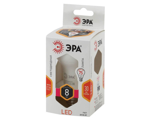 Лампа светодиодная ЭРА E27 8W 2700K матовая LED R63-8W-827-E27 Б0020557 Лампа светодиодная ЭРА E27 8W 2700K матовая LED R63-8W-827-E27 Б0020557