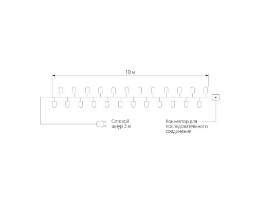 Гирлянда Eurosvet нить 10м IP65 400-101 белый Гирлянда Eurosvet нить 10м IP65 400-101 белый