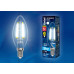 Лампа светодиодная филаментная Uniel E14 6W 4000K прозрачная LED-C35-6W/NW/E14/CL PLS02WH UL-00001373