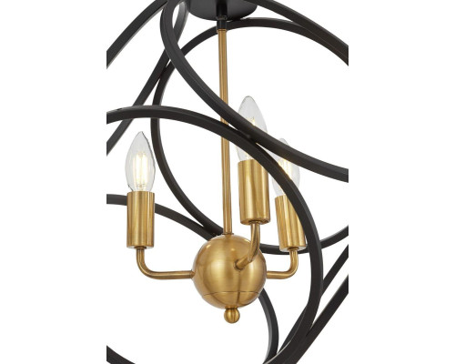 Подвесная люстра Lumina Deco Casai LDP 1243-3 BK+MD Подвесная люстра Lumina Deco Casai LDP 1243-3 BK+MD