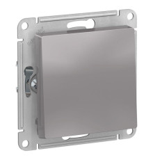 Выключатель кнопочный Systeme Electric AtlasDesign 10A 250V алюминий ATN000315