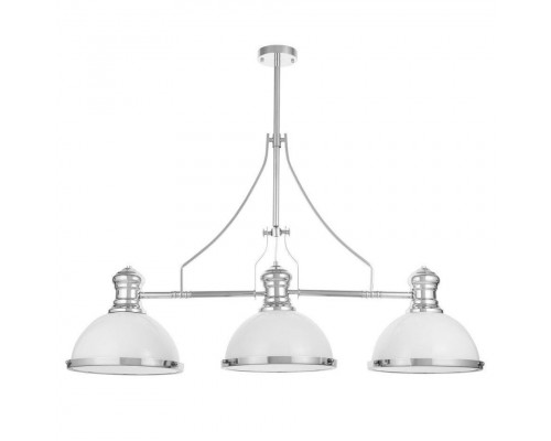 Подвесная люстра Lumina Deco Ettore LDP 710-3 WT+CHR Подвесная люстра Lumina Deco Ettore LDP 710-3 WT+CHR