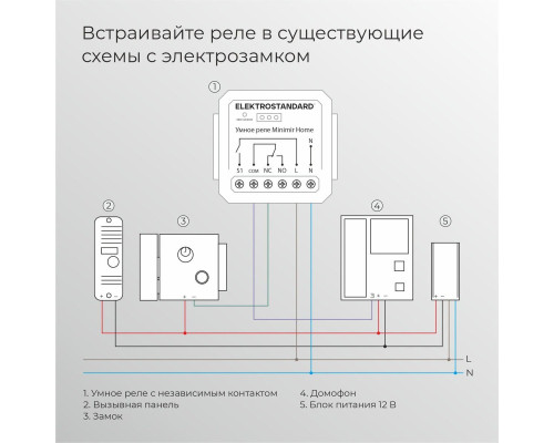 Реле Wi-Fi с независимым контактом Elektrostandard 76010/00 76010/00