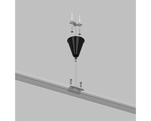 Подвесная система для треков Denkirs Solid Base TR1105-BK