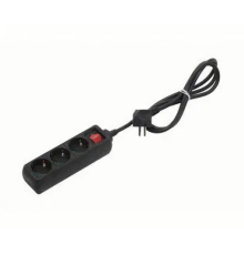 Удлинитель Mono Electric Orion 3гн 3м с/з черный 150-021001-313