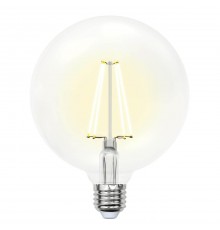 Лампа светодиодная филаментная Uniel E27 10W 3000K прозрачная LED-G125-10W/WW/E27/CL PLS02WH 10534