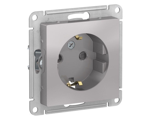 Розетка 2К+З Systeme Electric AtlasDesign 16A 250V со шторками алюминий ATN000345 Розетка 2К+З Systeme Electric AtlasDesign 16A 250V со шторками алюминий ATN000345