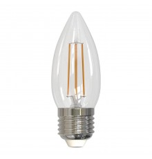 Лампа светодиодная филаментная диммируемая Uniel E27 5W 4000K прозрачная LED-C35-5W/NW/E27/CL/DIM GLA01TR UL-00003642