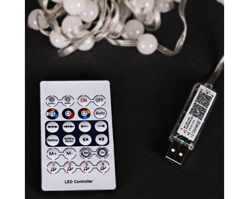 Cветодиодная гирлянда Sneha Шарик 5V разноцветный A-966 RGB