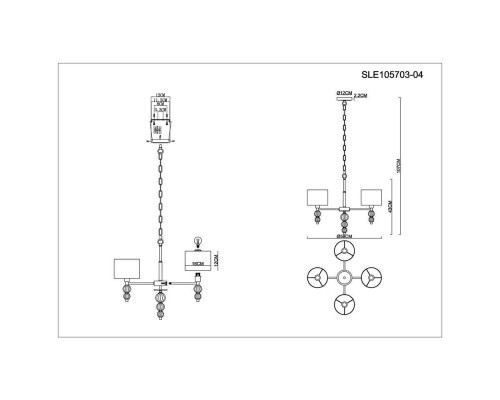 Подвесная люстра Evoluce Ramer SLE105703-04