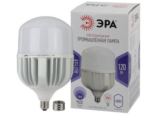 Лампа светодиодная сверхмощная ЭРА E27/E40 120W 6500K матовая LED POWER T160-120W-6500-E27/E40 Б0051794
