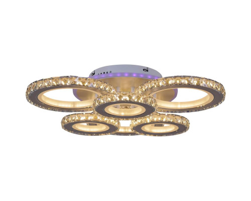 Потолочная светодиодная люстра Reluce 03900-0.3-3+3B WH+CR (RGB) Потолочная светодиодная люстра Reluce 03900-0.3-3+3B WH+CR (RGB)