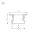 Профиль встраиваемый Arlight PDS-FS-2000 Anod Brown Deep 042585