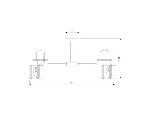 Потолочная люстра Eurosvet Tenia 70090/8 черный Потолочная люстра Eurosvet Tenia 70090/8 черный