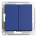 Переключатель двухклавишный Systeme Electric AtlasDesign 10A 250V аквамарин ATN001165