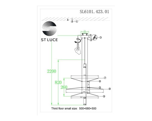 Подвесной светодиодный светильник ST Luce Isola SL6101.423.01