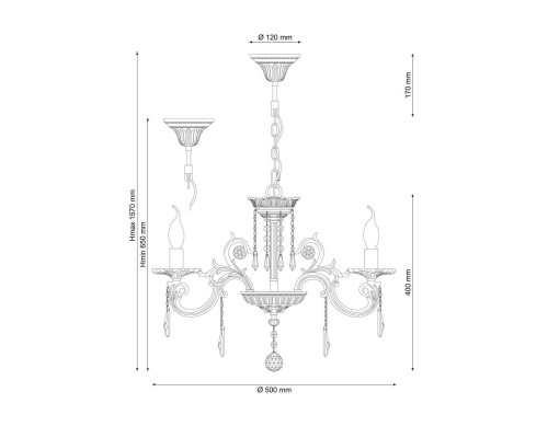 Подвесная люстра Lucia Tucci Napoli 148.5 White Antique Подвесная люстра Lucia Tucci Napoli 148.5 White Antique