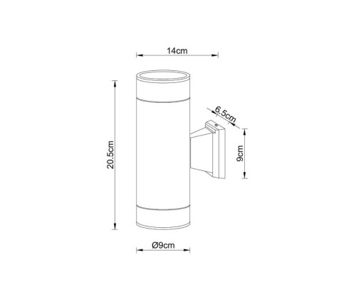 Уличный настенный светильник Arte Lamp Piautos A1913AL-2BK Уличный настенный светильник Arte Lamp Piautos A1913AL-2BK