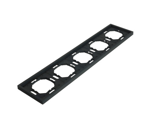 Рамка STEKKER, PFR00-5005-05 5-местная, серия Эмили, черный уголь, soft touch 49862 Рамка STEKKER, PFR00-5005-05 5-местная, серия Эмили, черный уголь, soft touch 49862