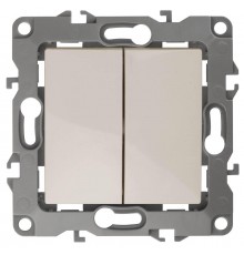 Выключатель двухклавишный ЭРА 12 10AX 250V 12-1104-02 Б0014646