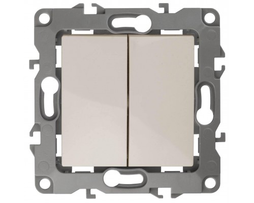 Выключатель двухклавишный ЭРА 12 10AX 250V 12-1104-02 Б0014646 Выключатель двухклавишный ЭРА 12 10AX 250V 12-1104-02 Б0014646